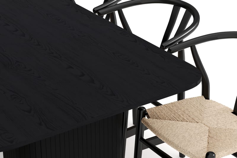 Kopparbo Matgrupp förlängningsbart 200-260 cm med 8 Dastoori Matstol - 2220067-8,2229312-1 - Svart - Products - Möbler - Bord & matgrupp - Matgrupp