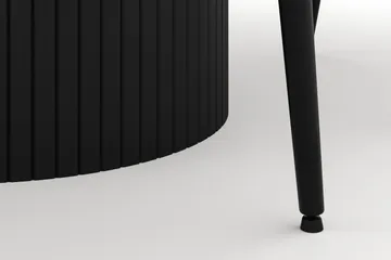 Kopparbo Rund Matgrupp 106-156cm med 4 Alsarp Matstolar - Svart - Products - Möbler - Bord & matgrupp - Matgrupp