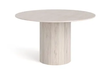 Kopparbo Runt Matbord 130 cm Fanér, Vitlaserat