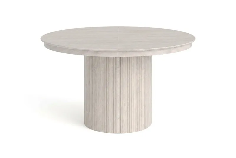 Kopparbo Runt Matbordförlängningsbart 120-220 cm Fanér - Vitlaserat - Products - Möbler - Bord & matgrupp - Matbord & köksbord