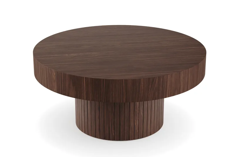 Kopparbo Soffbord 75 cm Runt Valnöt - Mörkbrunt valnötsträ - Products - Möbler - Bord & matgrupp - Soffbord