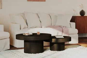 Kopparbo Soffbord 90 cm Runt Svart - Svartlaserad ek - Products - Möbler - Bord & matgrupp - Soffbord