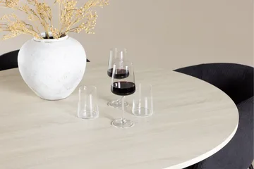 Lanzo Matgrupp 120 cm Rund med 4 Berit stolar - Whitewash/Svart - Products - Möbler - Bord & matgrupp - Matgrupp