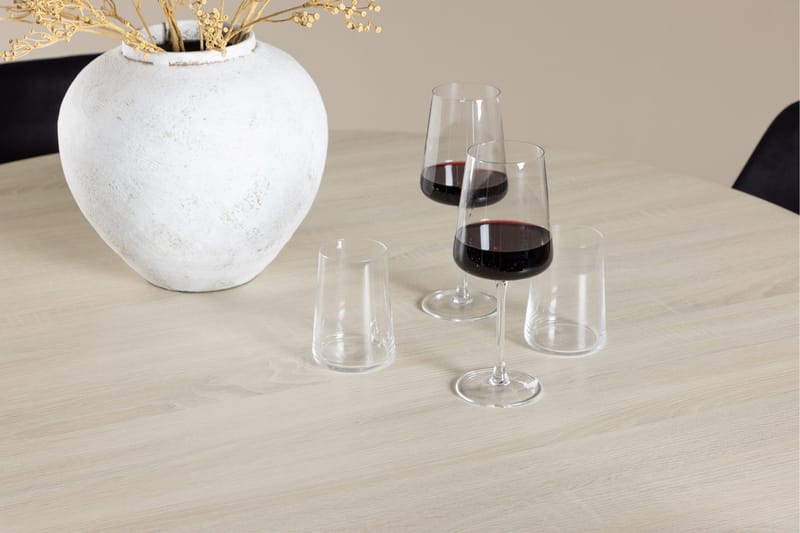 Lanzo Matgrupp 120 cm Rund med 4 Night stolar - Whitewash/Svart - Products - Möbler - Bord & matgrupp - Matgrupp