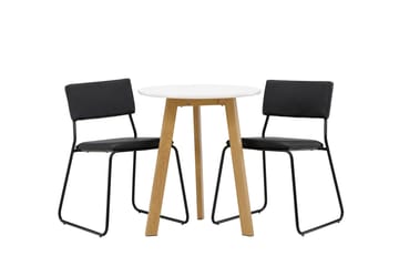 Leonora Matgrupp 65 cm Rund med 2 Kenth Stolar - Svart - Products - Möbler - Bord & matgrupp - Matgrupp