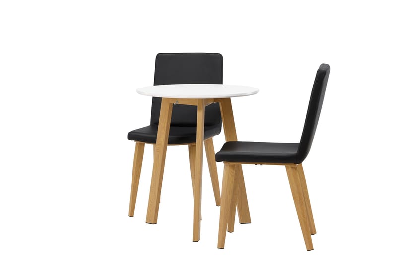 Leonora Matgrupp 65 cm Rund med 2 Today stolar - Svart - Products - Möbler - Bord & matgrupp - Matgrupp