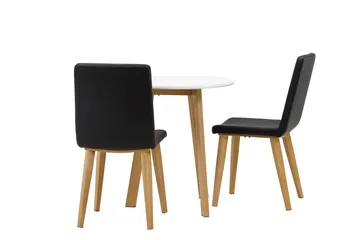 Leonora Matgrupp 65 cm Rund med 2 Today stolar - Svart - Products - Möbler - Bord & matgrupp - Matgrupp