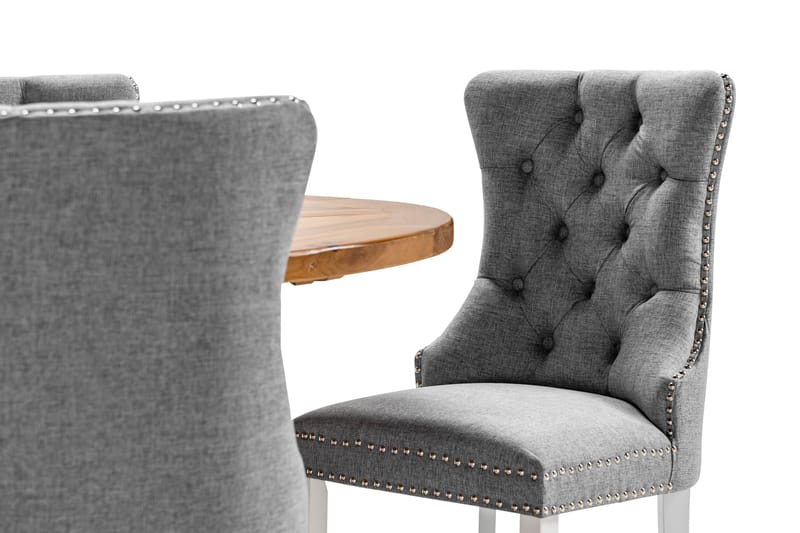 Lyon Matgrupp 120 cm Rund inkl 4 Bergviken Stolar - Brun - Products - Möbler - Bord & matgrupp - Matgrupp