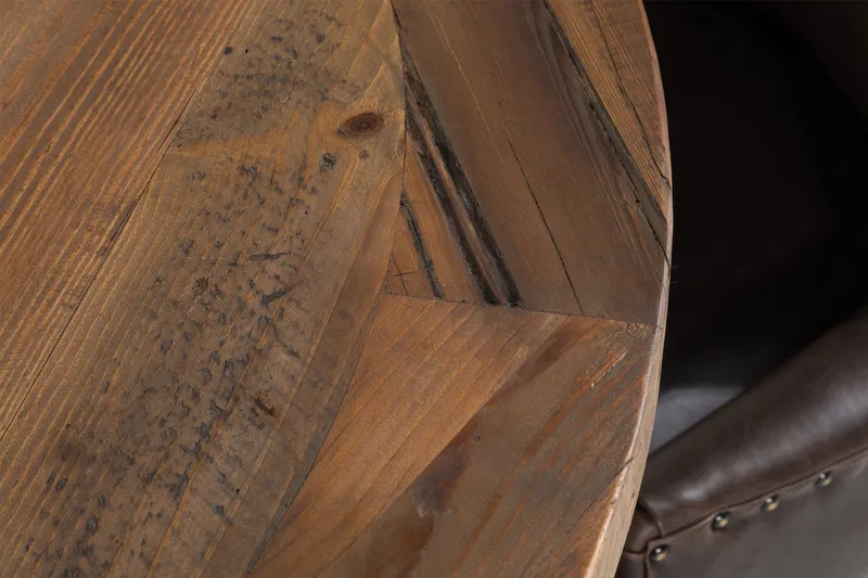 Lyon Matgrupp Rund med 4 st Tuva Fåtölj Konstläder - Trä/Vit/Svart PU - Products - Möbler - Bord & matgrupp - Matgrupp