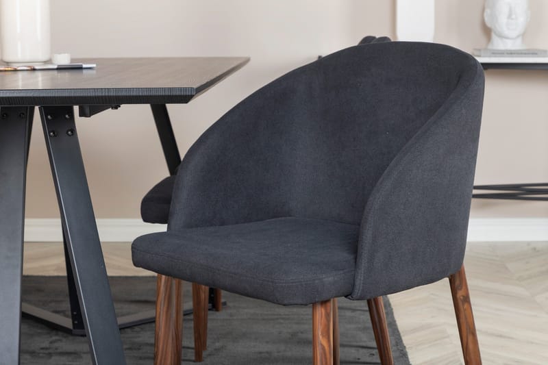 Marina Matgrupp 180 cm Rektangulär med 6 Arch stolar - Svart - Products - Möbler - Bord & matgrupp - Matgrupp