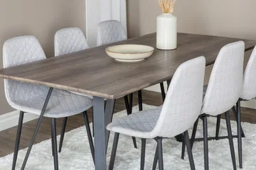 Marina Matgrupp 180 cm Rektangulär med 6 Polar stolar - Svart - Products - Möbler - Bord & matgrupp - Matgrupp