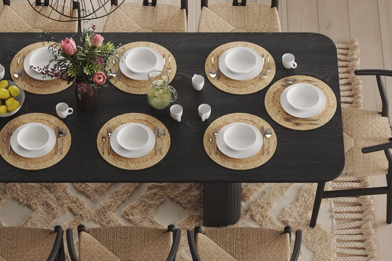 Kopparbo Matbord 200-260 cm Förlängningsbart - Svart trä - Products - Möbler - Bord & matgrupp - Matbord & köksbord