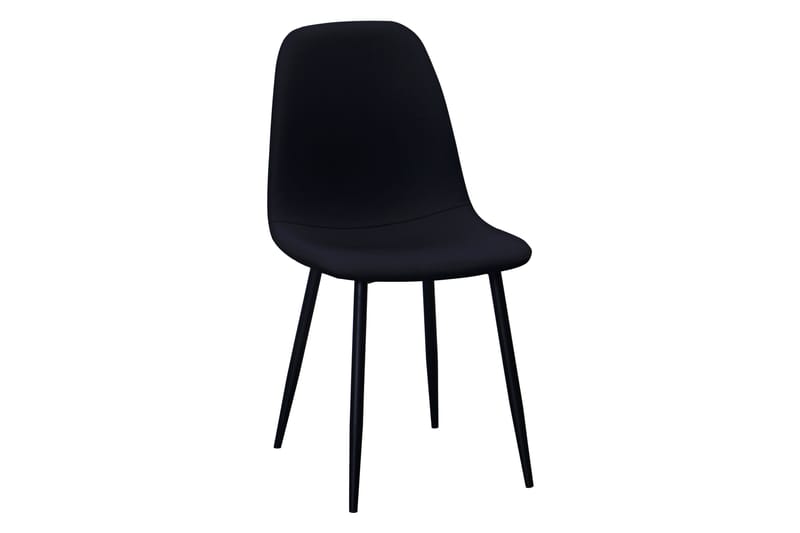 Noira Ovalt Matbord 220 cm Svart +  6 st Nibe stol svart med svarta ben - Svart - Products - Möbler - Bord & matgrupp - Matgrupp