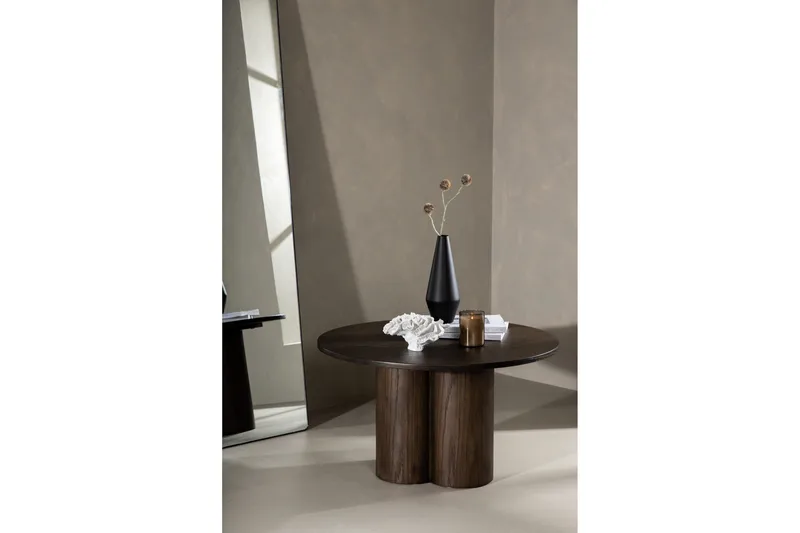 Olivia Soffbord 80 cm Runt - Brun - Products - Möbler - Bord & matgrupp - Matbord & köksbord