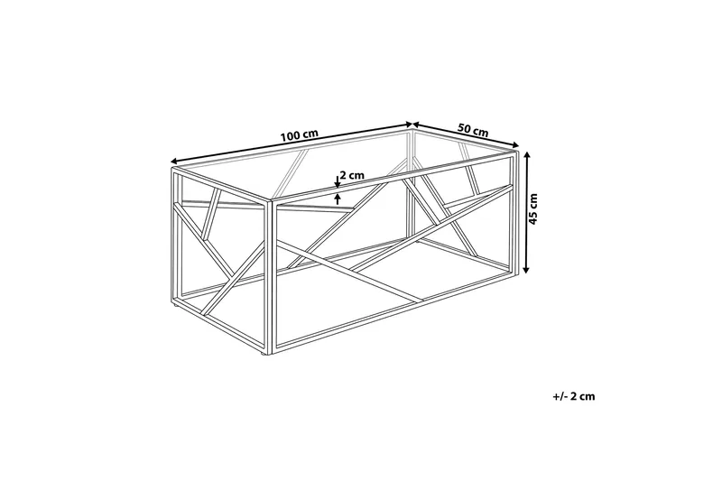 Orland Soffbord 100 cm - Glas/Guld - Products - Möbler - Bord & matgrupp - Soffbord