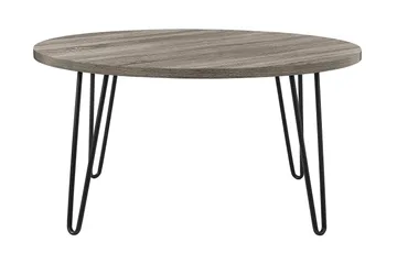 Owen Soffbord 90 cm Ovalt Runt Grå/Svart, Dorel Home