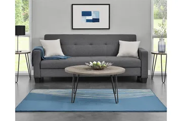 Owen Soffbord 90 cm Ovalt Runt Grå/Svart - Dorel Home - Products - Möbler - Bord & matgrupp - Soffbord