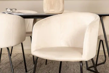 Petra Matgrupp 190 cm Rektangulär med 6 Berit stolar - Beige - Products - Möbler - Bord & matgrupp - Matgrupp