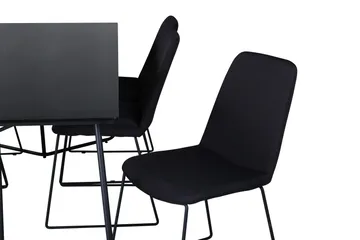 Petra Matgrupp 190 cm Rektangulär med 6 Muce stolar - Svart - Products - Möbler - Bord & matgrupp - Matgrupp