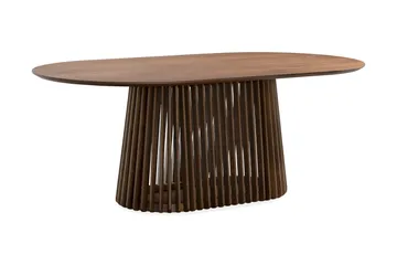 Peyra Ovalt Matbord 200 cm för 6 personer Köksbord Massiv Valnöt - Mörkbrunt / Trä - Products - Möbler - Bord & matgrupp - Matbord & köksbord