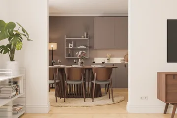 Peyra Ovalt Matbord 200 cm för 6 personer Köksbord Massiv Valnöt - Mörkbrunt / Trä - Products - Möbler - Bord & matgrupp - Matbord & köksbord