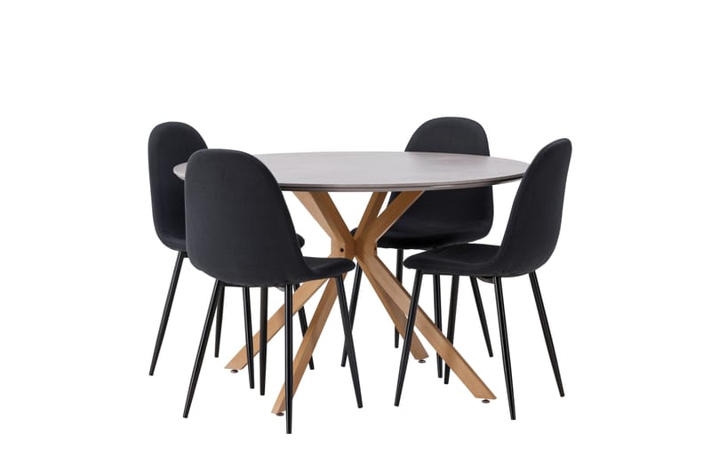 Piazza Matgrupp + 4 stolar Rektangulär - Grå - Products - Möbler - Bord & matgrupp - Matgrupp