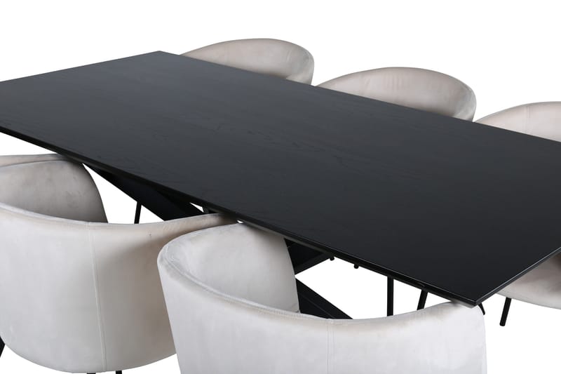 Piazza Matgrupp 180 cm Rektangulär med 6 Berit stolar - Beige - Products - Möbler - Bord & matgrupp - Matgrupp