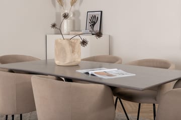 Piazza Matgrupp 180 cm Rektangulär med 6 Berit stolar - Beige - Products - Möbler - Bord & matgrupp - Matgrupp