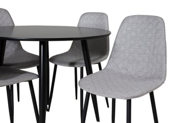 Plaza Matgrupp 100 cm Rund med 4 Polar stolar - Svart - Products - Möbler - Bord & matgrupp - Matgrupp