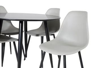 Plaza Matgrupp 100 cm Rund med 4 Polar stolar - Svart - Products - Möbler - Bord & matgrupp - Matgrupp