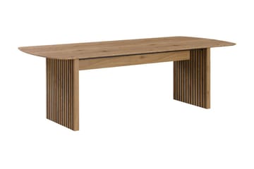 Richeto Matbord 240 cm med 6 Filip Matstolar - Naturlig finish / Vit Bouclé - Products - Möbler - Bord & matgrupp - Matgrupp