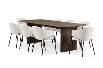 Richeto Matbord 240 cm med 8 Filip Matstolar - Rökt ek - Products - Möbler - Bord & matgrupp - Matgrupp