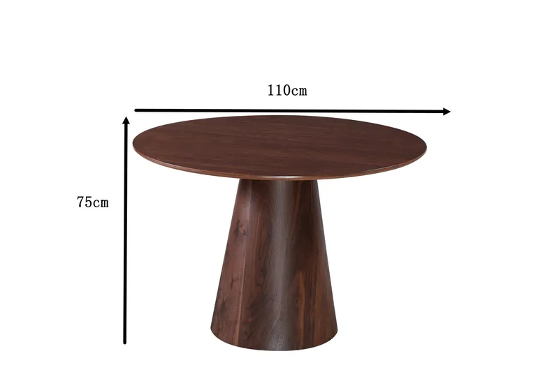 Siena Litet Matbord Runt 110cm Fanér - Valnöt - Products - Möbler - Bord & matgrupp - Matbord & köksbord