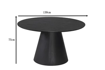 Siena Matbord Runt 130cm - Svart - Products - Möbler - Bord & matgrupp - Matbord & köksbord