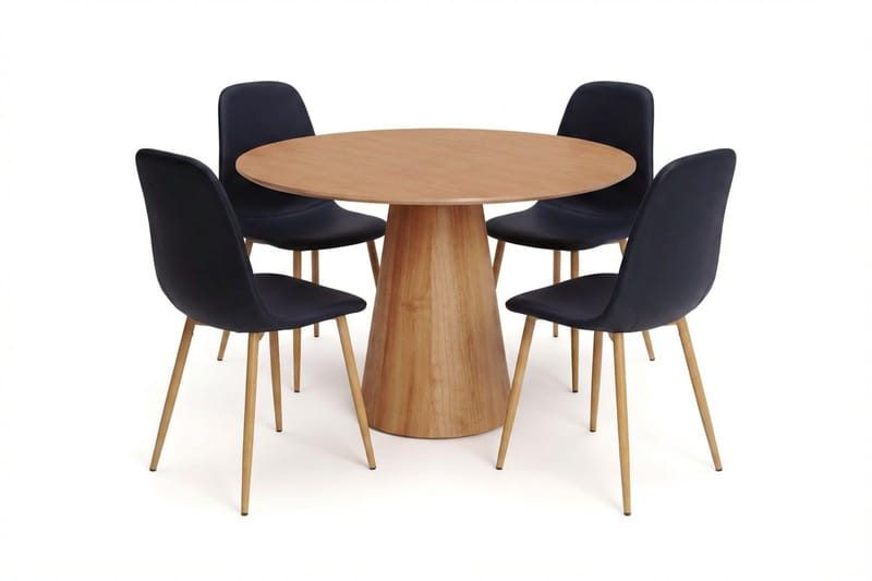 Siena Matgrupp runt 110 cm Ek med 4 Nibe Matstolar - Ek - Products - Möbler - Bord & matgrupp - Matgrupp