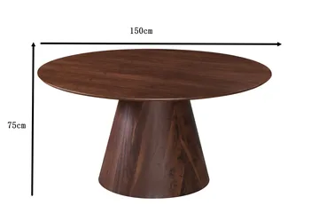 Siena Stort Matbord Runt 150cm Fanér - Valnöt - Products - Möbler - Bord & matgrupp - Matbord & köksbord