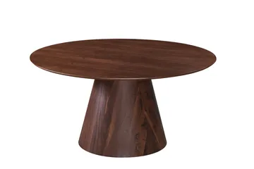 Siena Stort Matbord Runt 150cm Fanér, Valnöt