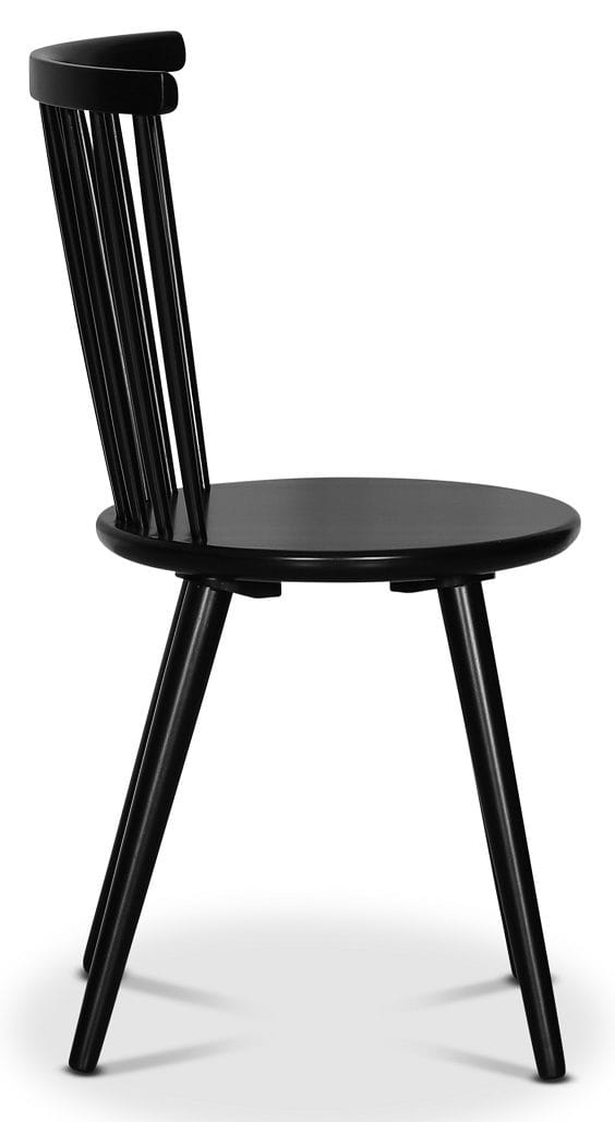Sintorp matgrupp, runt matbord Ø115 cm inkl 4 st Castor pinnstolar - Svart marmor (Laminat) - Svart marmorlaminat - Products - Möbler - Bord & matgrupp - Matgrupp