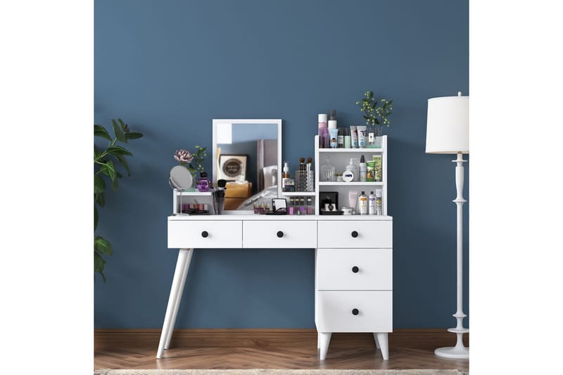 Junji Sminkbord 118,2x93,8 cm Vit - Hanah Home - Products - Möbler - Bord & matgrupp - Sminkbord & toalettbord