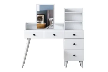 Junji Sminkbord 118,2x93,8 cm Vit - Hanah Home - Products - Möbler - Bord & matgrupp - Sminkbord & toalettbord