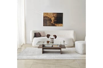 Soffbord Rubby Rektangel Valnöt / Transparent - Valnöt / Transparent - Products - Möbler - Bord & matgrupp - Soffbord