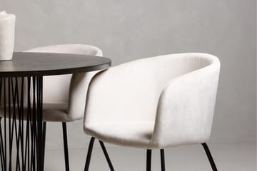 Stone Matgrupp 120 cm Rund med 4 Berit stolar - Beige - Products - Möbler - Bord & matgrupp - Matgrupp