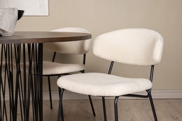 Stone Matgrupp 120 cm Rund med 4 Chico Stolar - Svart - Products - Möbler - Bord & matgrupp - Matgrupp