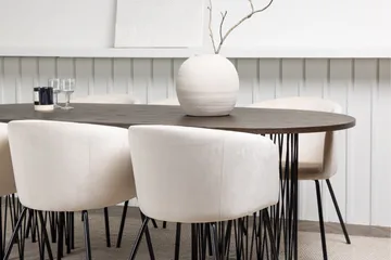 Stone Matgrupp 220 cm Rektangulär med 6 Berit stolar - Beige - Products - Möbler - Bord & matgrupp - Matgrupp