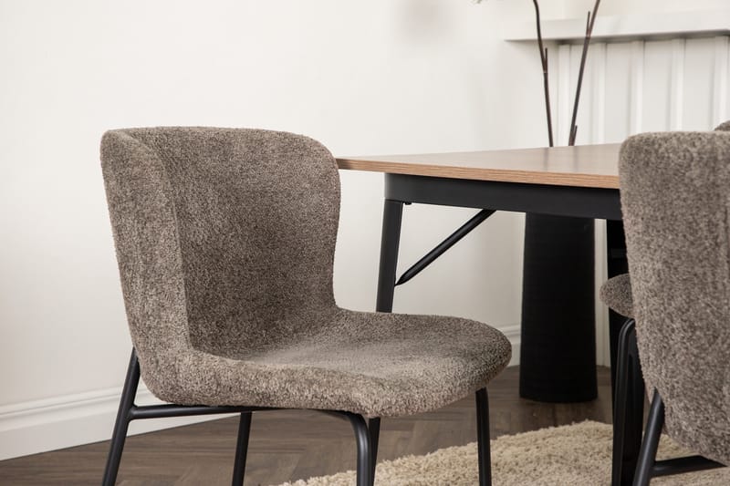 Tempe Matgrupp 140 cm Rektangulär med 4 Modesto stolar - Mörkgrå - Products - Möbler - Bord & matgrupp - Matgrupp