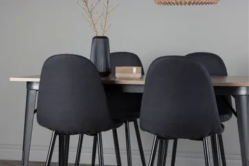 Tempe Matgrupp 140 cm Rektangulär med 4 Polar stolar - Svart - Products - Möbler - Bord & matgrupp - Matgrupp