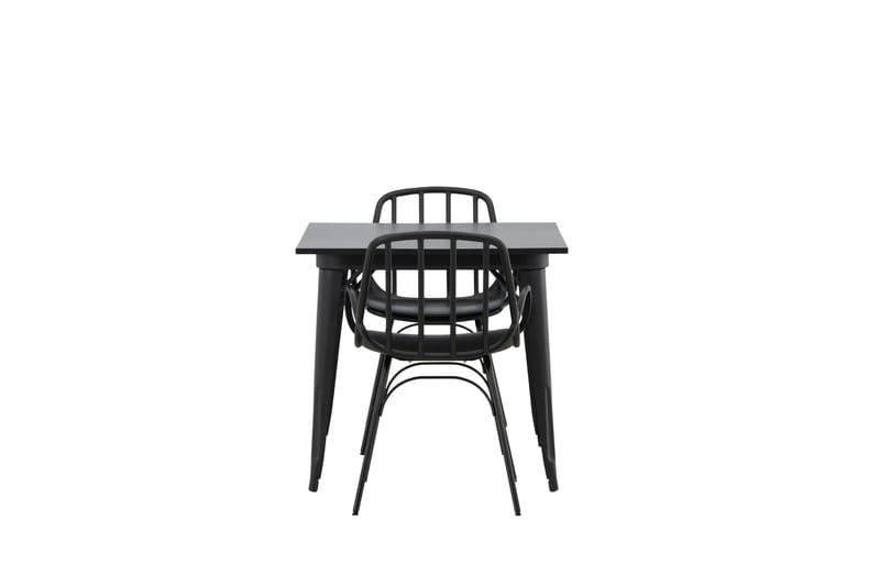 Tempe Matgrupp 80 cm Rektangulär med 2 Dyrön stolar - Svart - Products - Möbler - Bord & matgrupp - Matgrupp