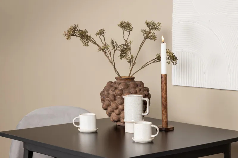 Tempe Matgrupp 80 cm Rektangulär med 2 Velvet stolar - Svart - Products - Möbler - Bord & matgrupp - Matgrupp