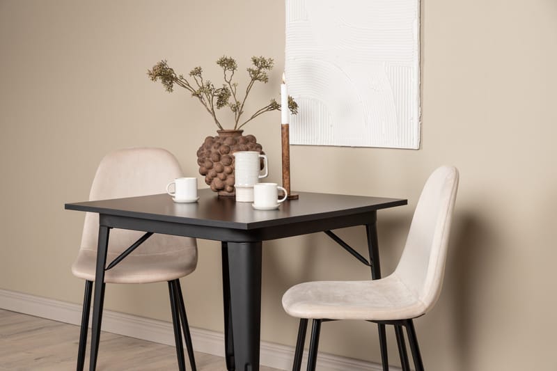 Tempe Matgrupp 80 cm Rektangulär med 2 Polar stolar - Beige - Products - Möbler - Bord & matgrupp - Matgrupp