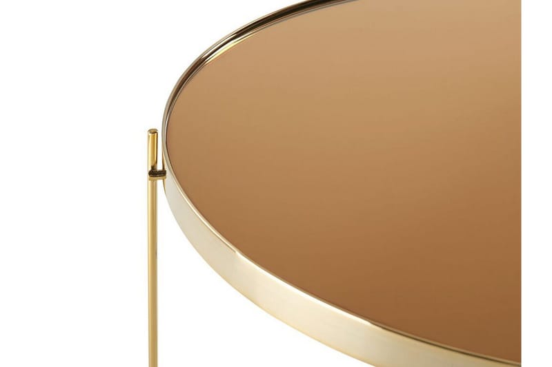 Thore Soffbord i härdat glas - Guld - Products - Möbler - Bord & matgrupp - Soffbord